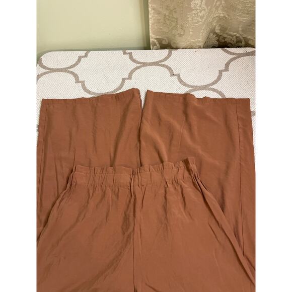 Anthropologie Bungee cord Wide Leg Culottes Brown Pants, size small, MSRP $128 - Picture 13 of 15